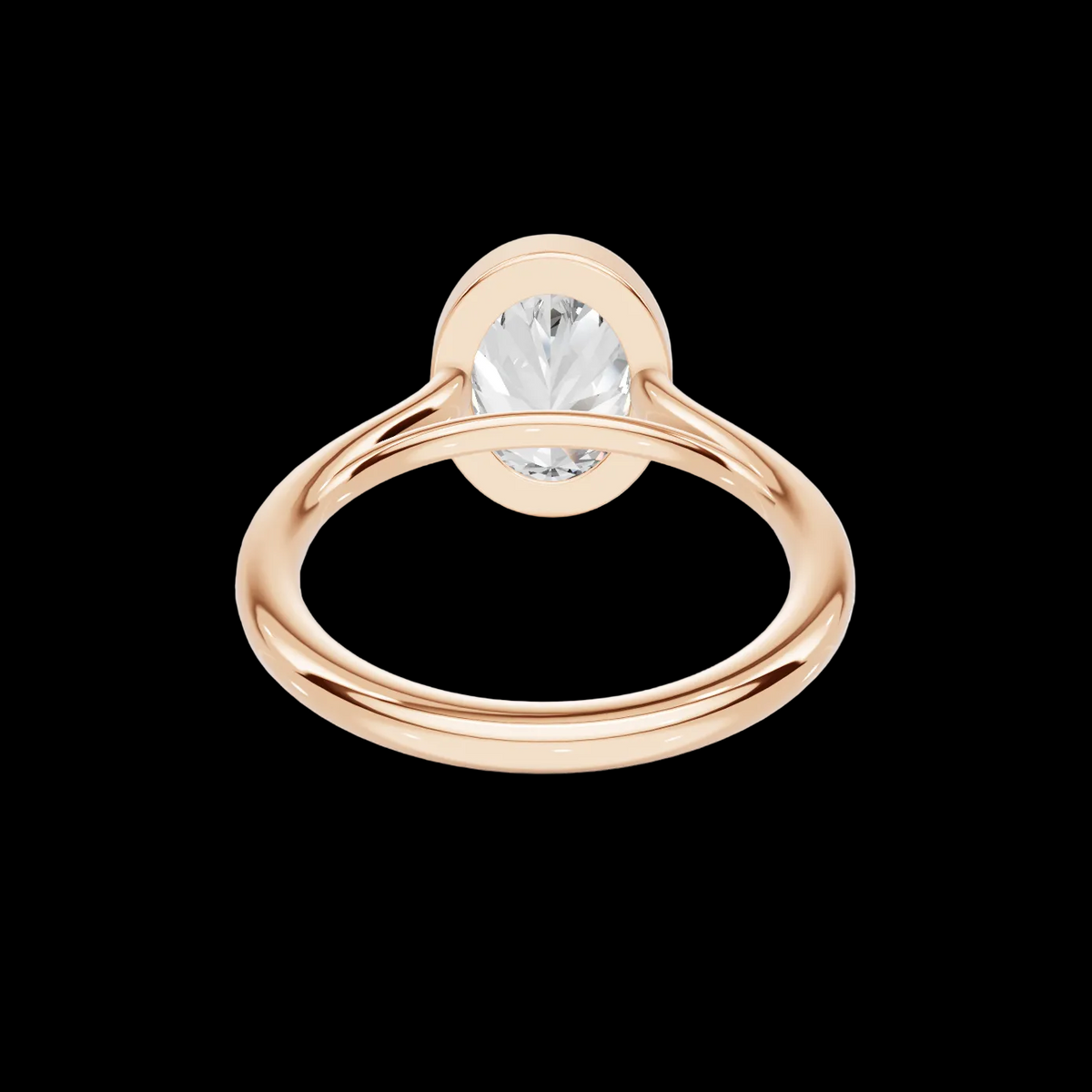 Modern 2.2 CT Oval Bezel Solitaire Ring