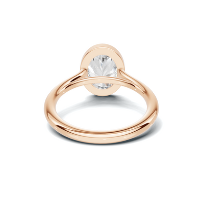Modern 2.2 CT Oval Bezel Solitaire Ring