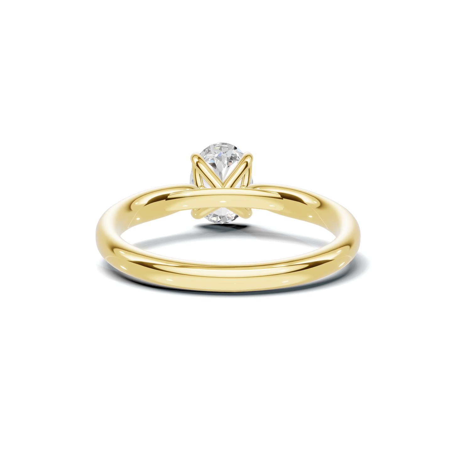 Classic 1 CT Oval Solitaire Lab Diamond Ring