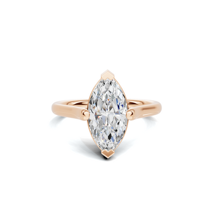 Elegant 2 CT Marquise Solitaire Diamond Ring