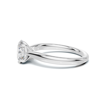 Classic 1 CT Oval Solitaire Lab Diamond Ring