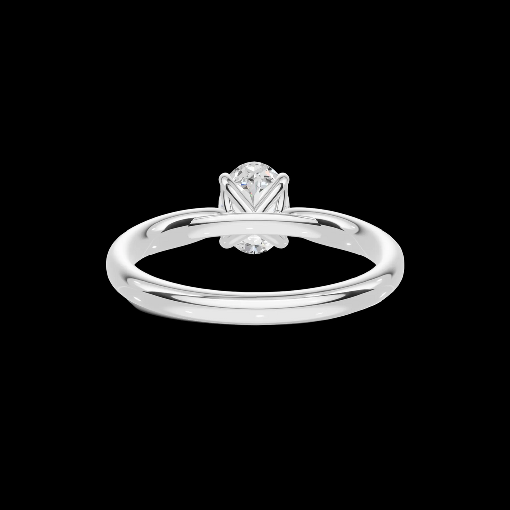 Classic 1 CT Oval Solitaire Lab Diamond Ring