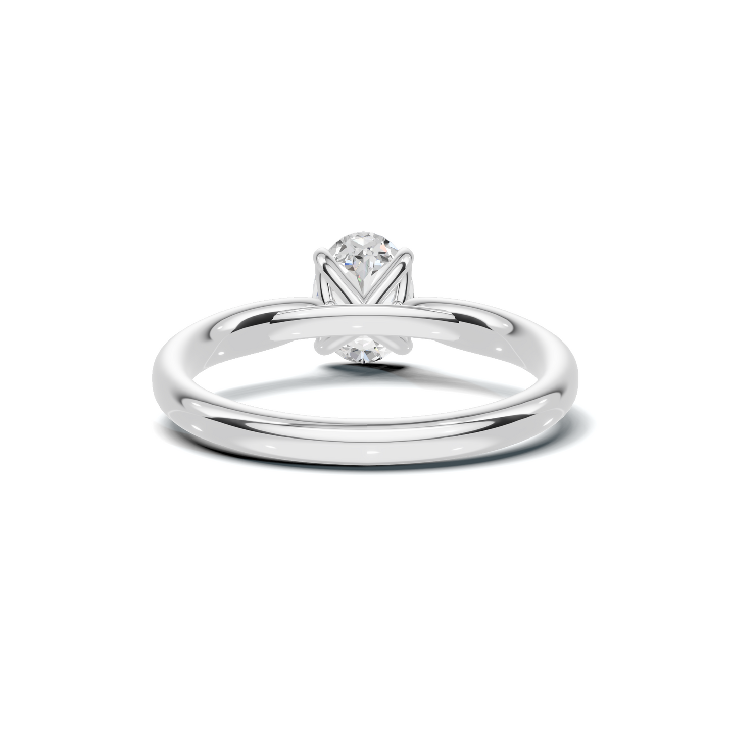 Classic 1 CT Oval Solitaire Lab Diamond Ring