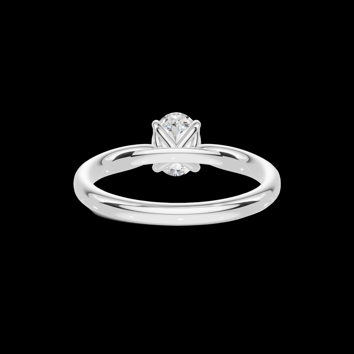 Classic 1 CT Oval Solitaire Lab Diamond Ring