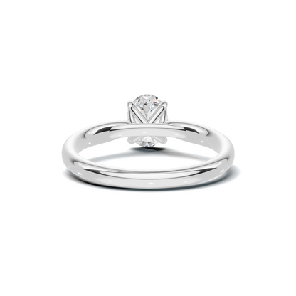 Classic 1 CT Oval Solitaire Lab Diamond Ring