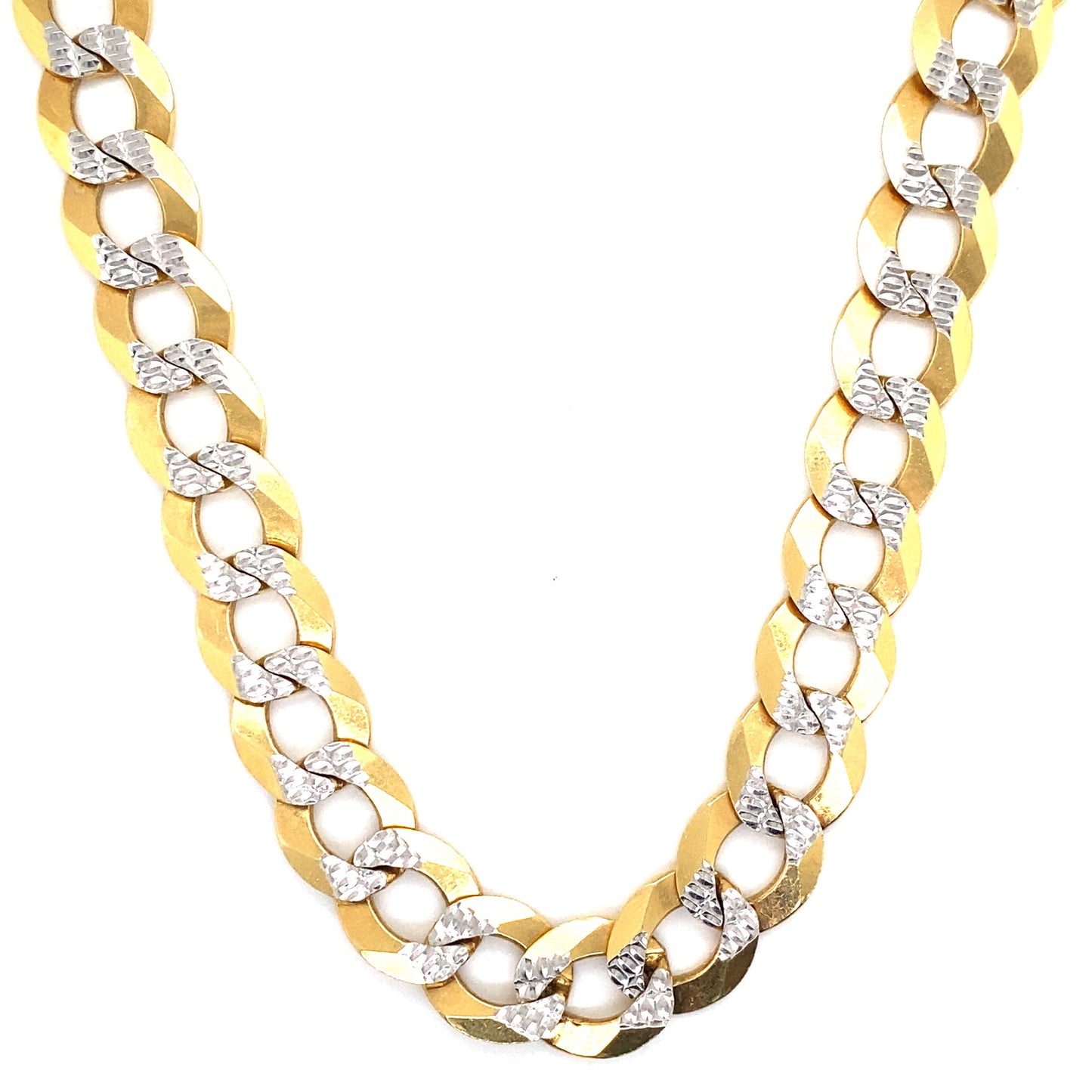 11MM Solid Two-Tone Curb Chain