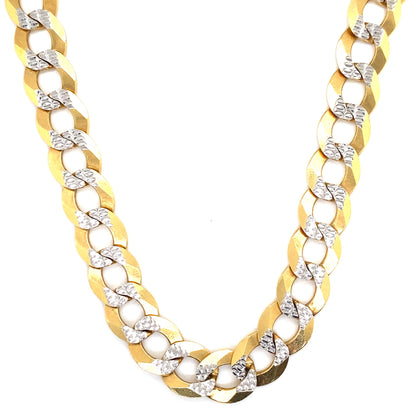 11MM Solid Two-Tone Curb Chain