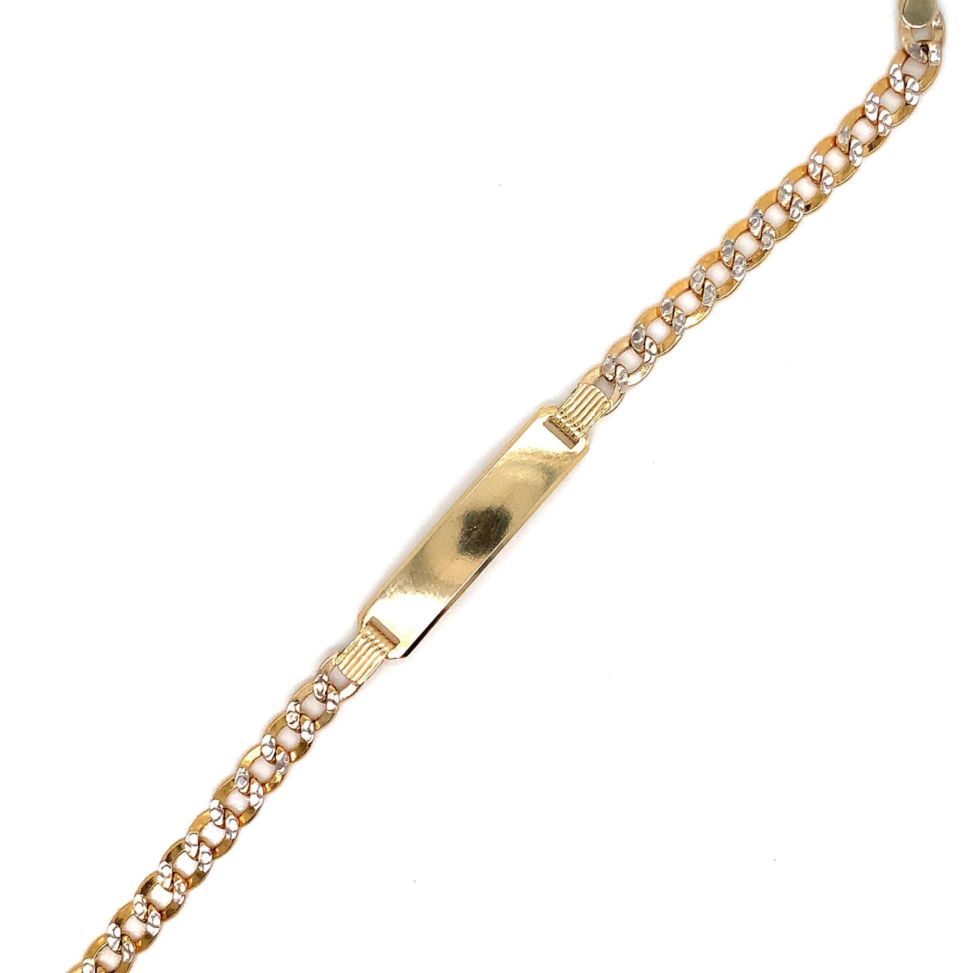 3.5MM Two-Tone Baby ID Bracelet