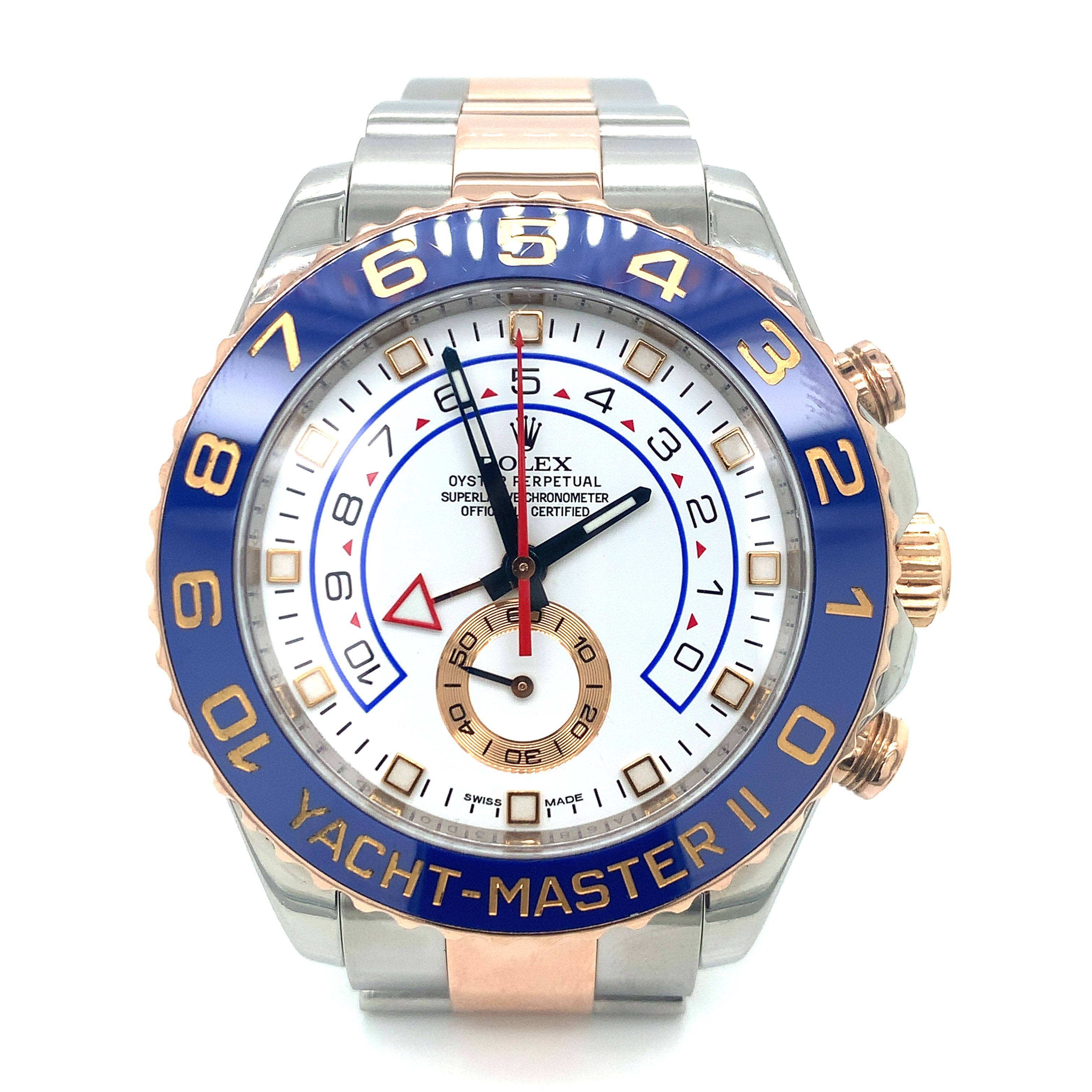 Rolex yachtmaster two hot sale tone rose gold