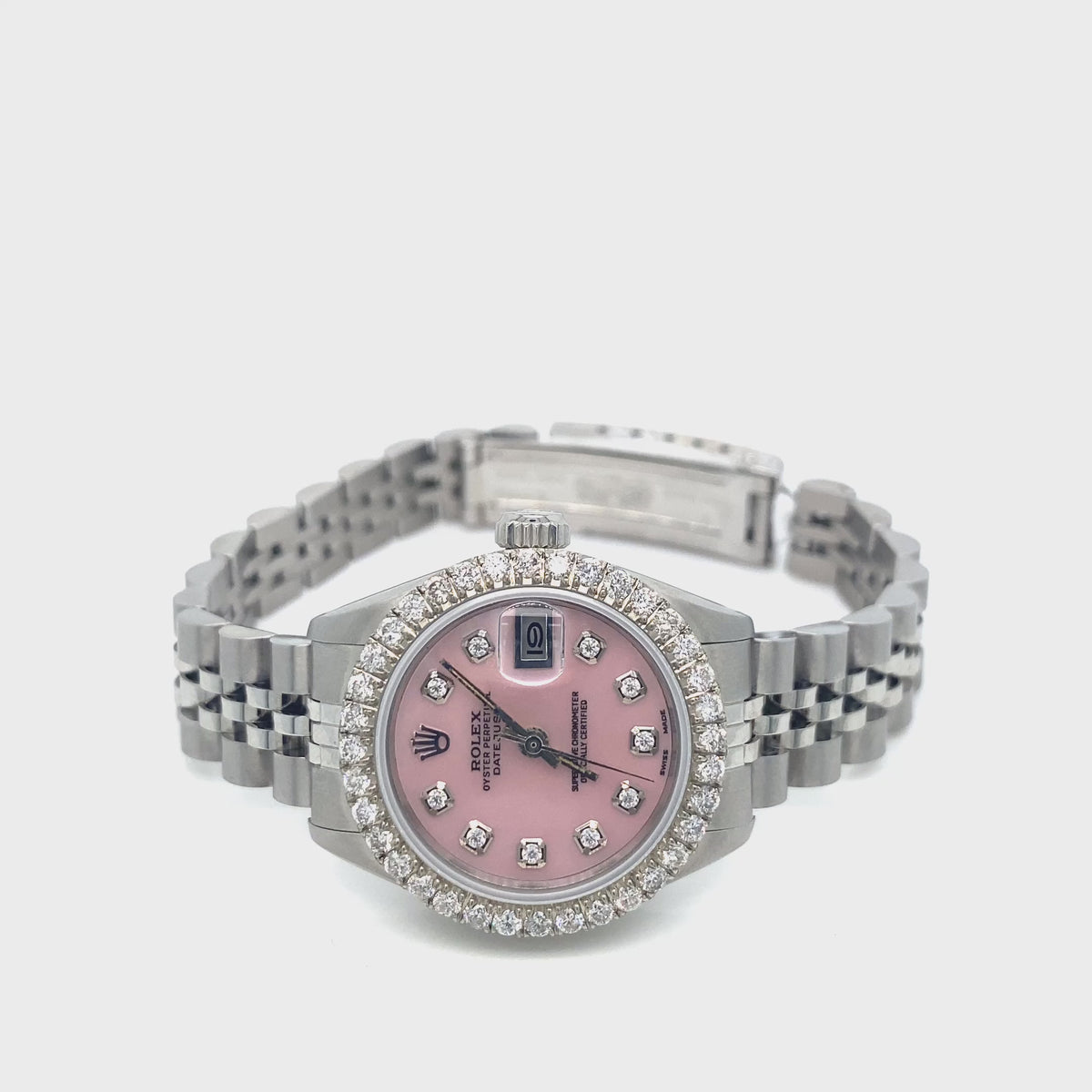 26MM Rolex Datejust Ladies Pink Dial Jubilee