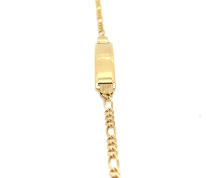 2.5MM Figaro Baby ID Bracelet