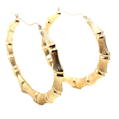 Bamboo Hoop Earrings