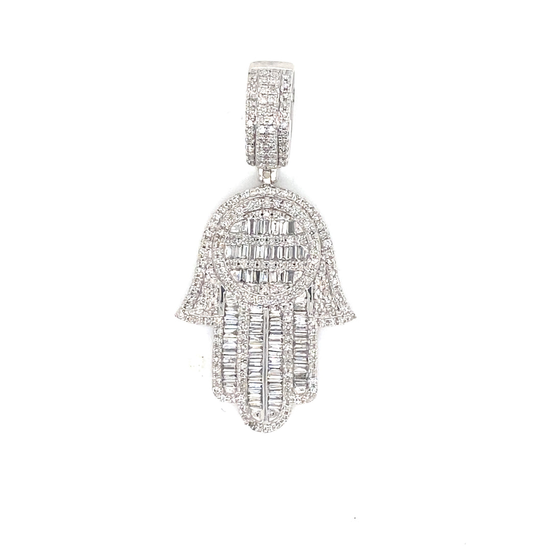 Small Diamond Hamsa Pendant