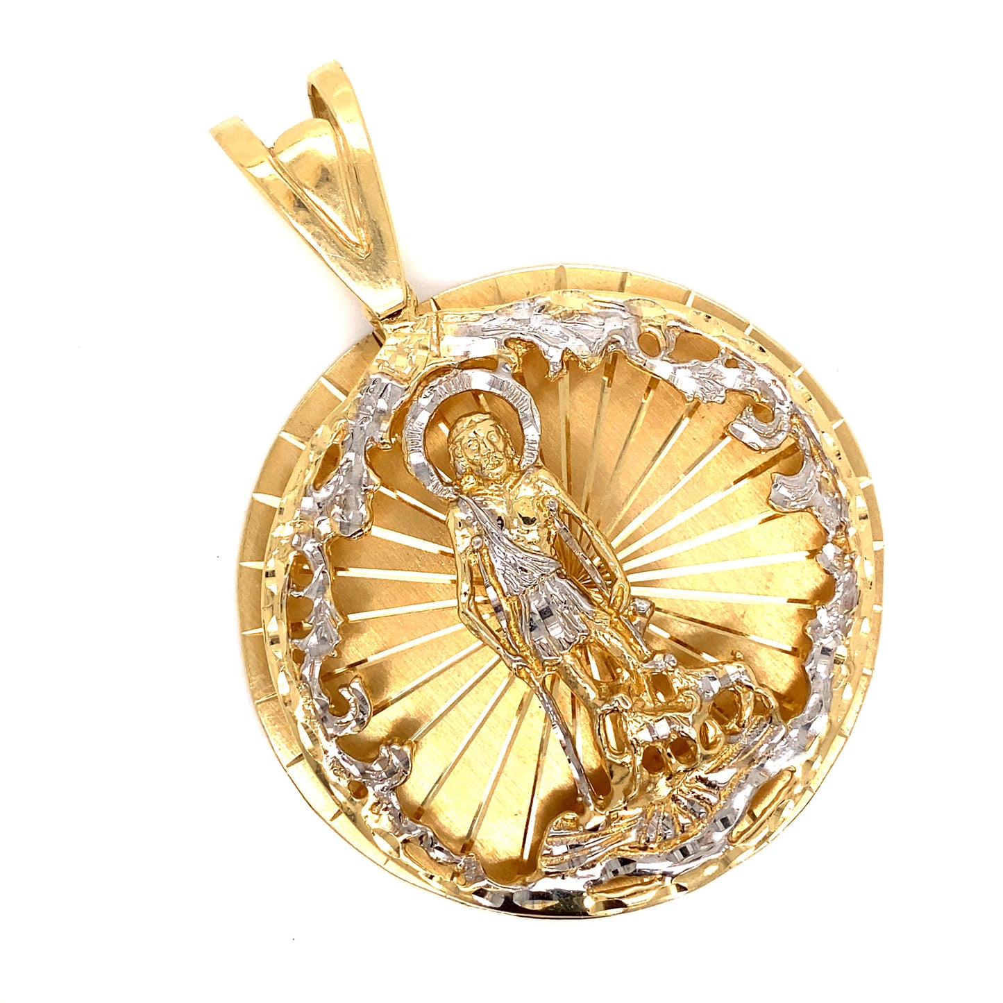 St. Lazarus Medium Circle Pendant