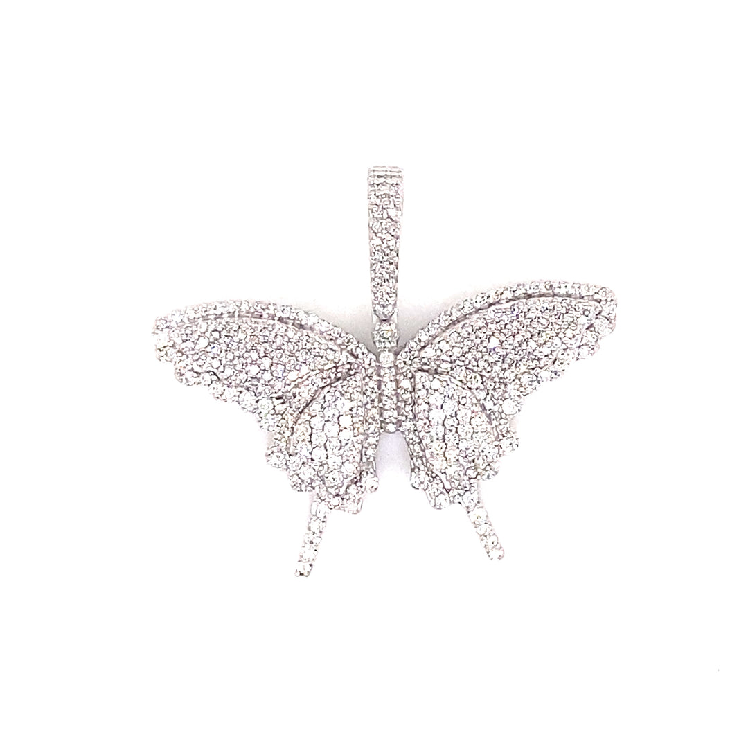 White Gold Diamond Butterfly Pendant