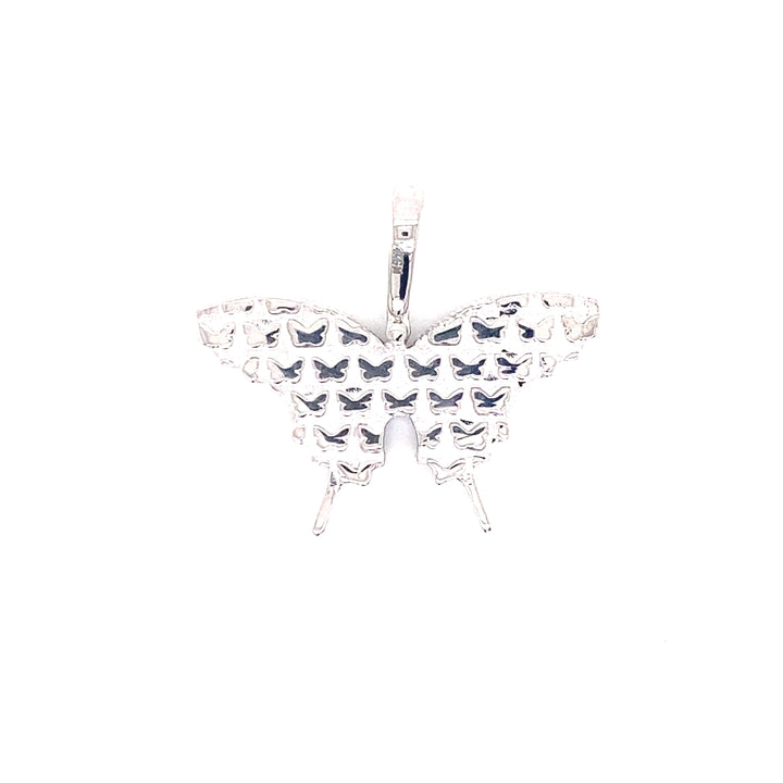 14k White Gold and Diamond Butterfly Pendant - Rocco's Jewelry