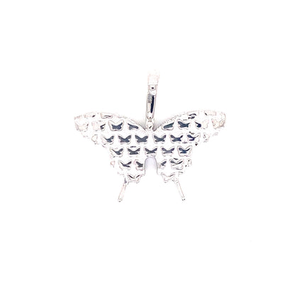 14k White Gold and Diamond Butterfly Pendant - Rocco's Jewelry