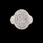14k White Gold and 5.10 CTW Diamond Cocktail Ring