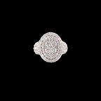 14k White Gold and 5.10 CTW Diamond Cocktail Ring
