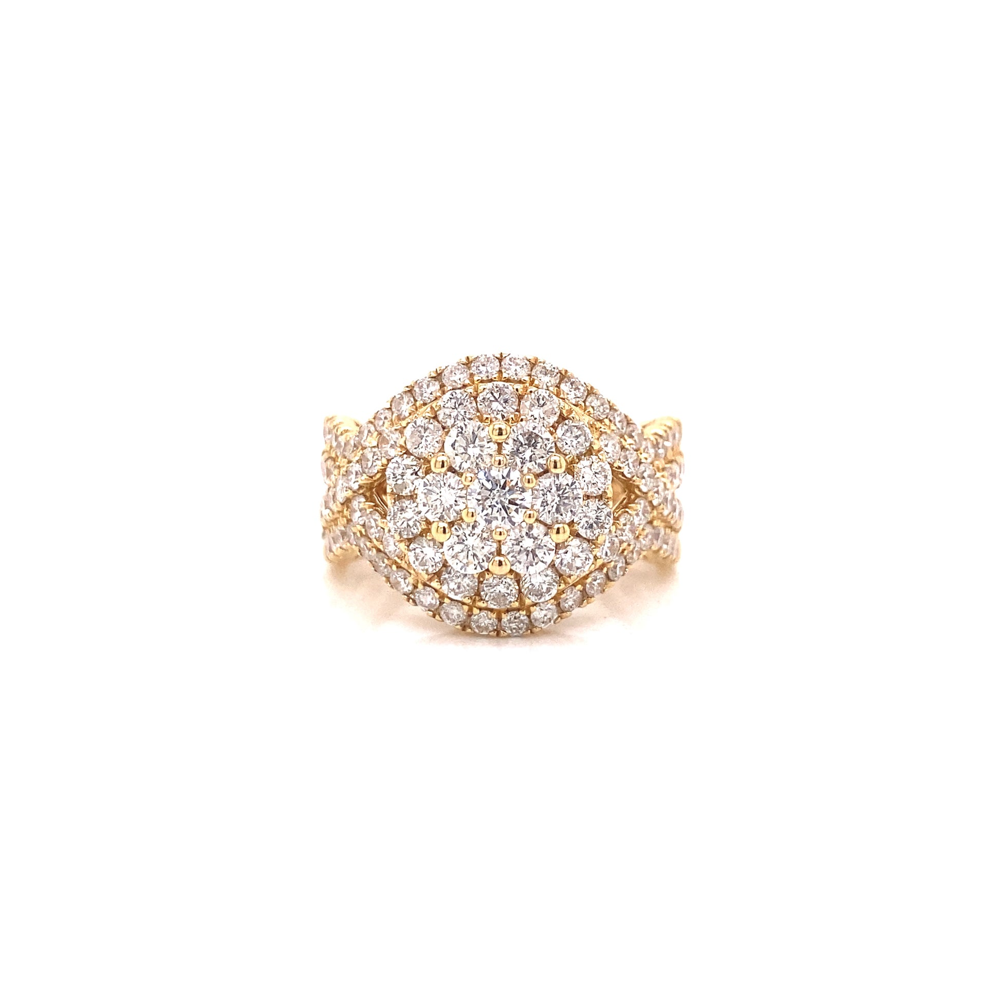 14k Gold and 3 CTW Diamond Cocktail Womens Ring 