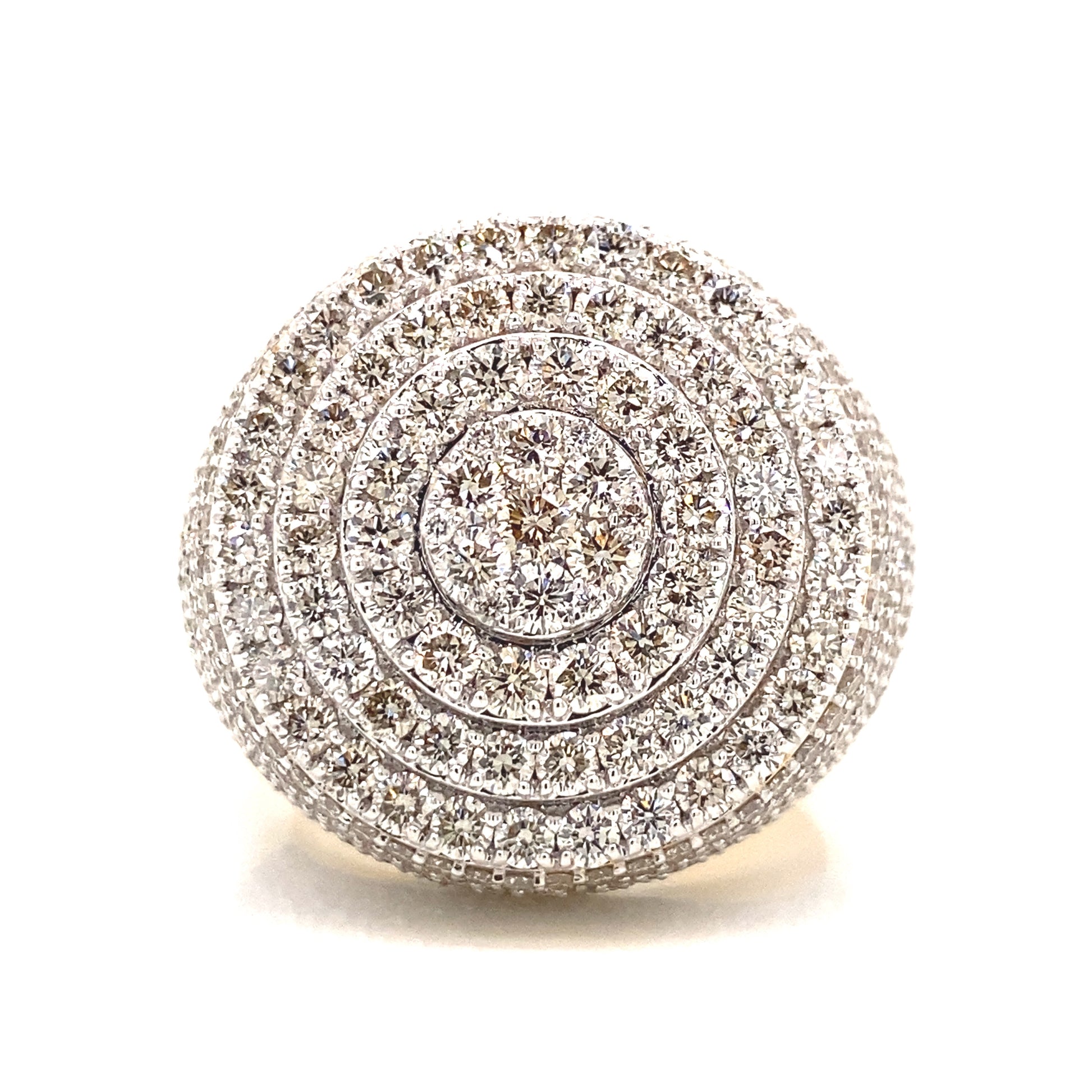Circle Style 14k Gold and 6 CTW Diamond Mens Ring