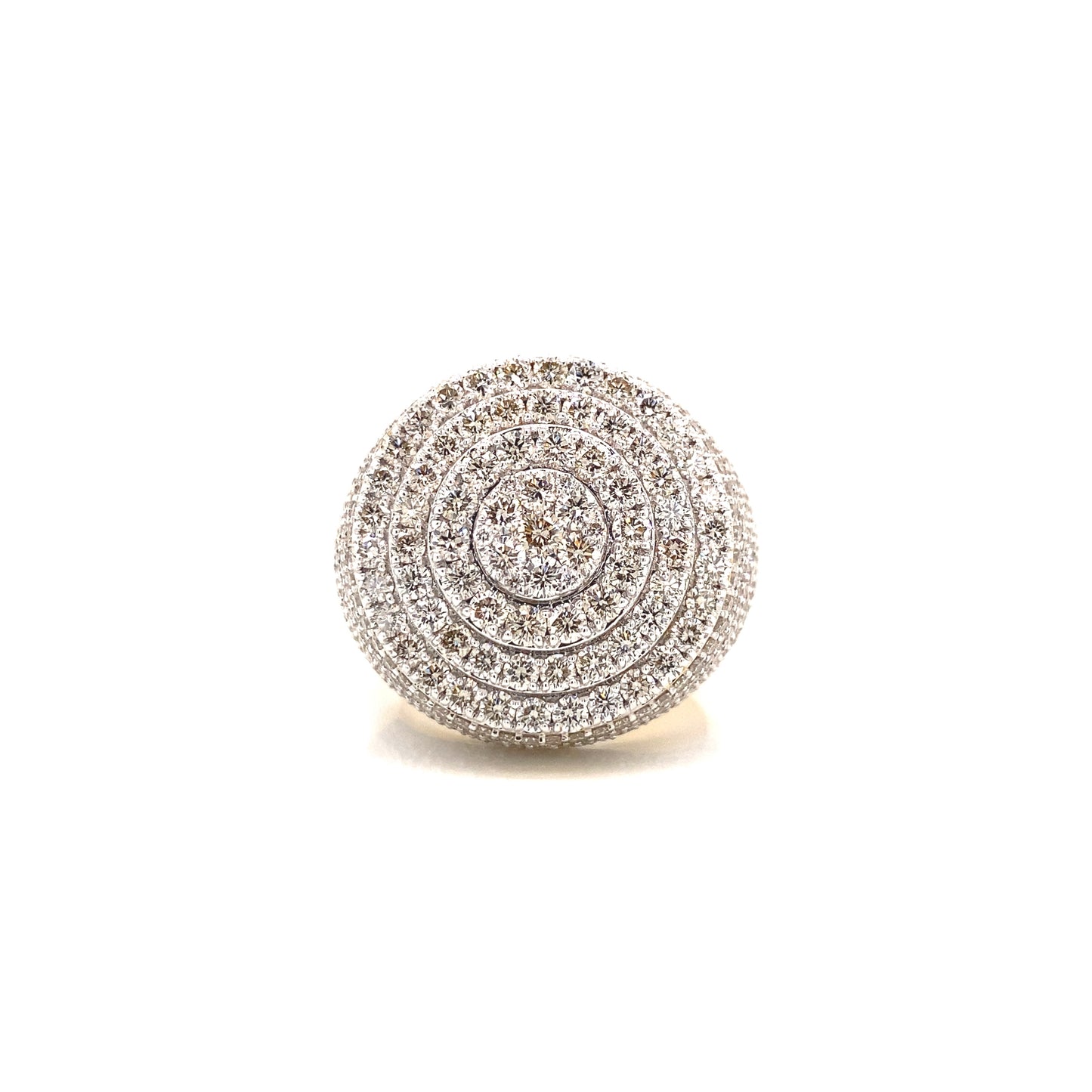 Circle Style 14k Gold and 6 CTW Diamond Mens Ring