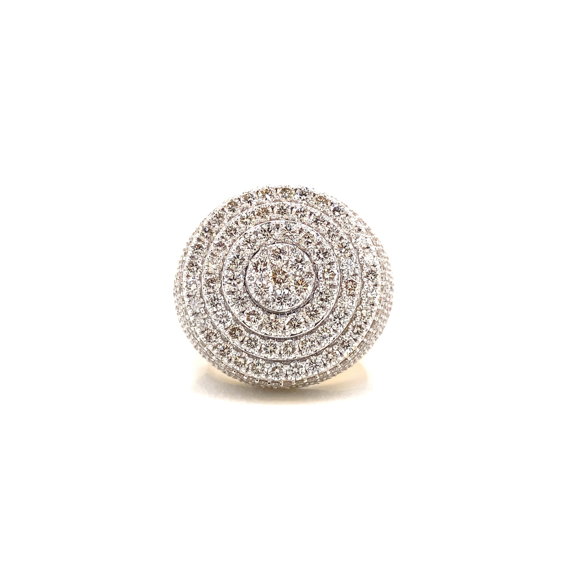 Circle Style 14k Gold and 6 CTW Diamond Mens Ring