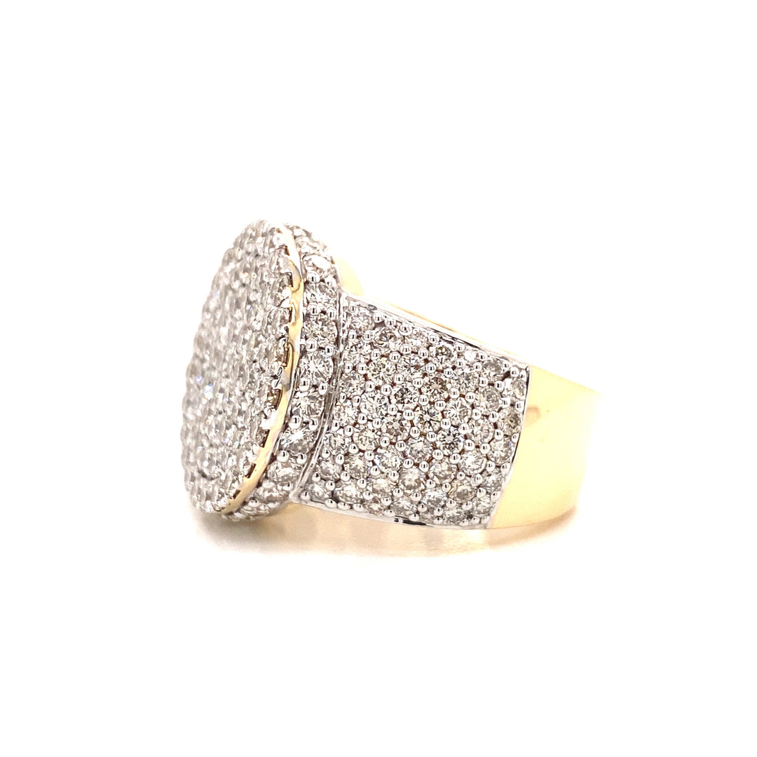 14k Gold and 5.60 CTW Diamond Mens Ring