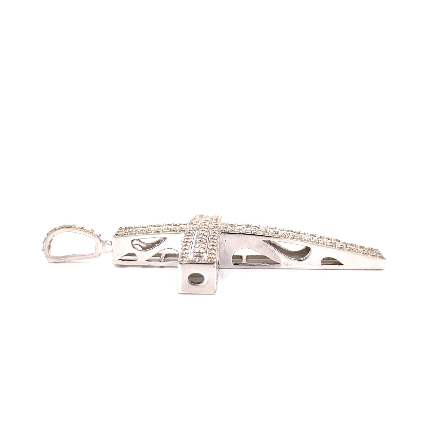 Diamond Pave Cross Pendant in 14K