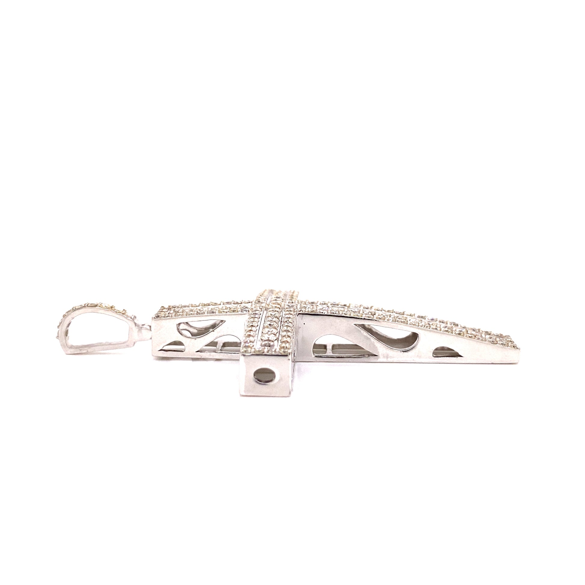 Diamond Pave Cross Pendant in 14K