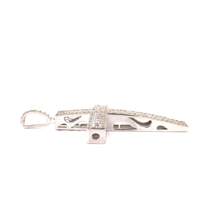 Diamond Pave Cross Pendant in 14K
