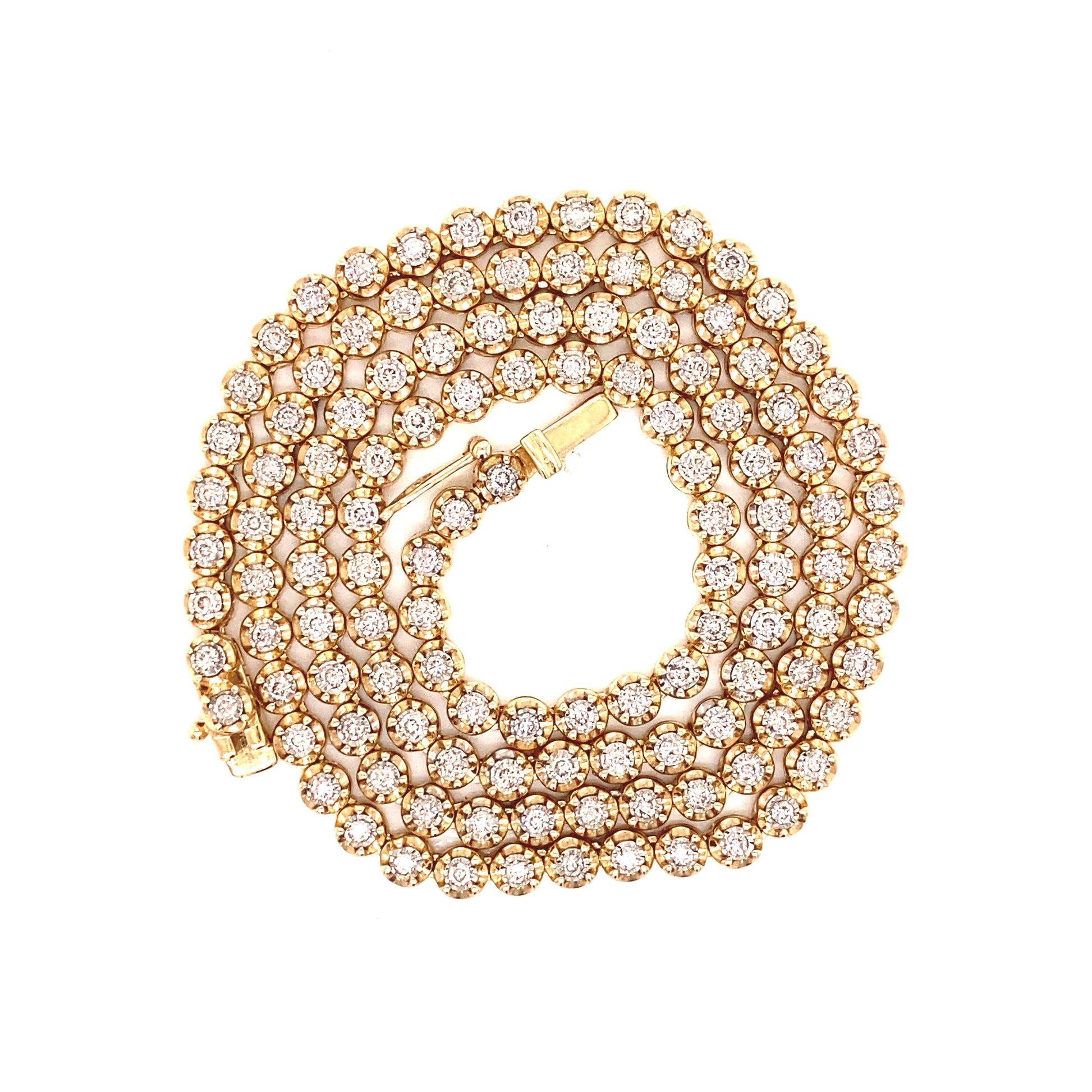14k Gold and 8.50 CTW Diamond Tennis Necklace - Rocco's Jewelry