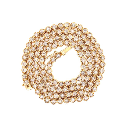 14k Gold and 8.50 CTW Diamond Tennis Necklace - Rocco's Jewelry