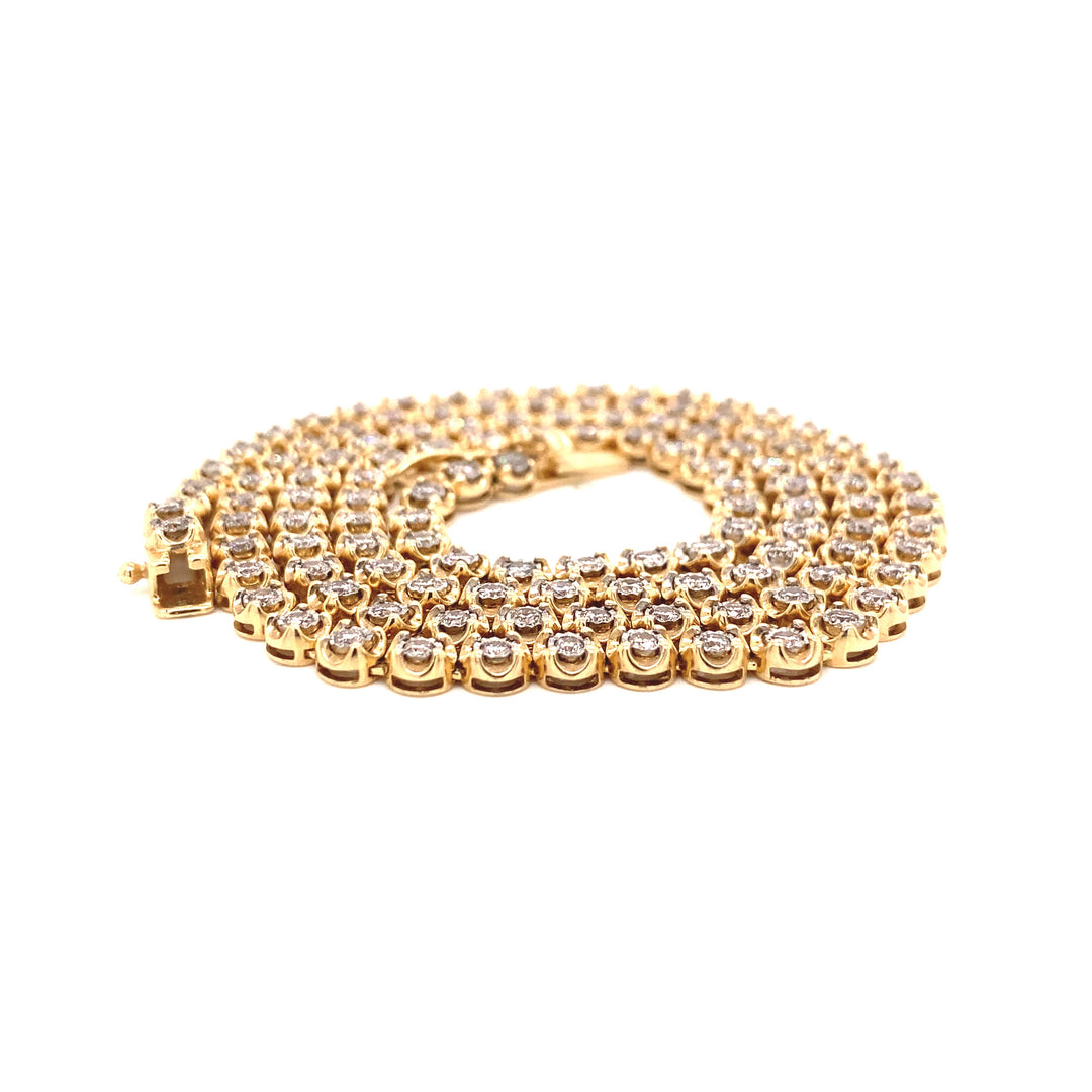 14k Gold and 8.50 CTW Diamond Tennis Necklace - Rocco's Jewelry