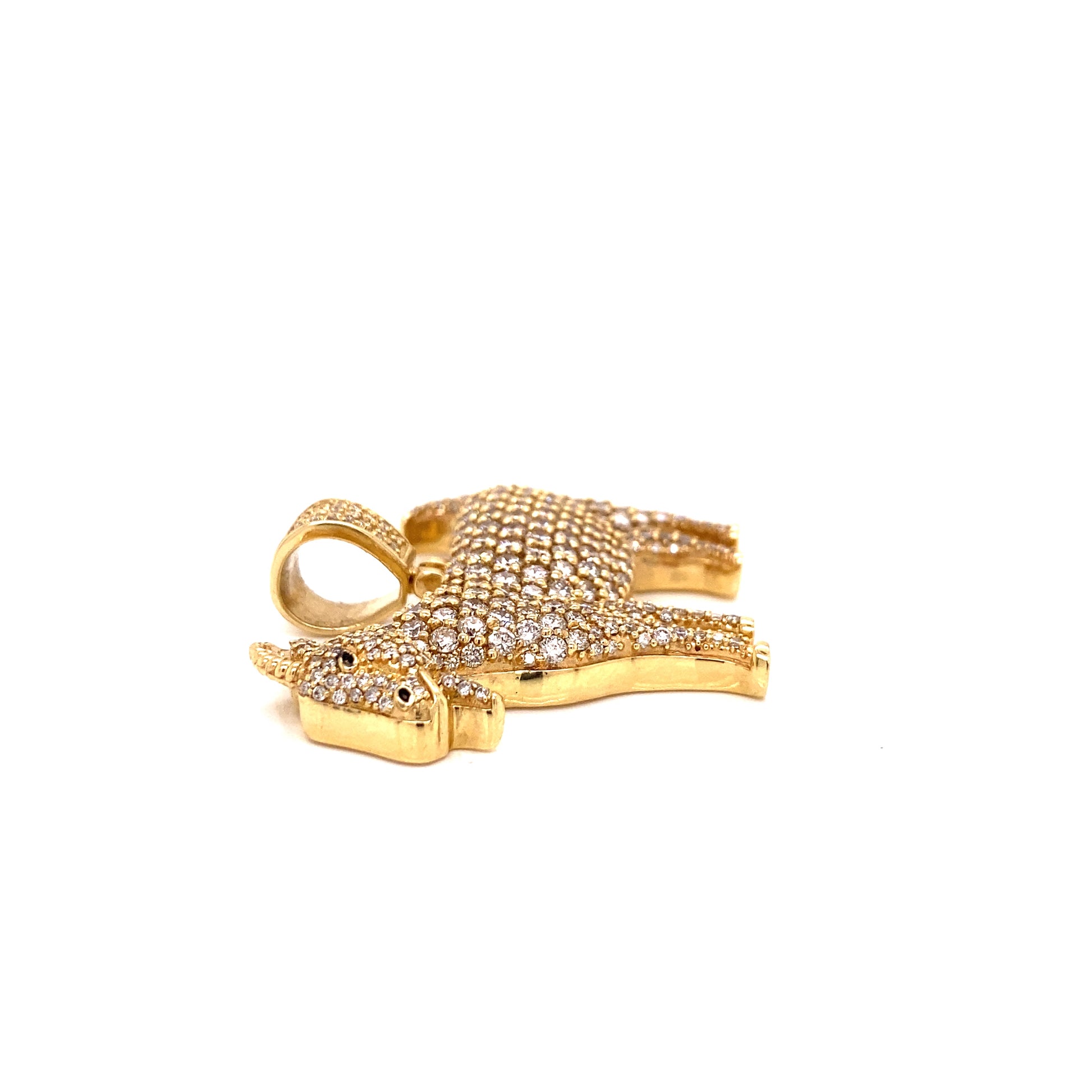 14k Gold and 5 CTW Diamond GOAT Pendant