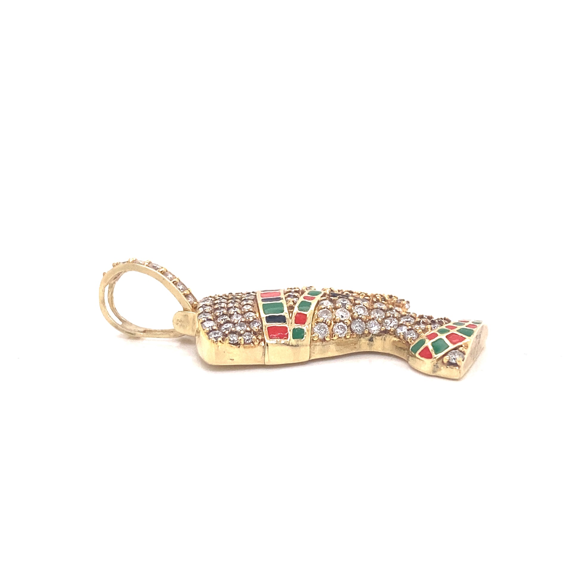 14k Gold and 1.50 CTW Diamond Nefertiti Pendant