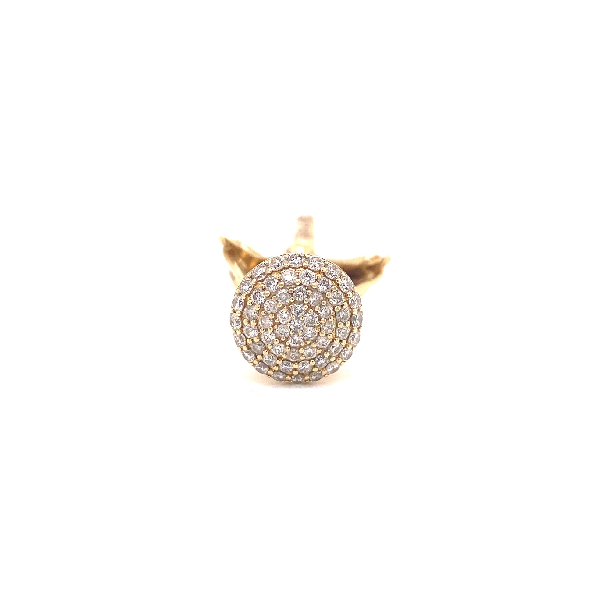 14k Gold and 2 CTW Diamond Virgin Mary Pendant