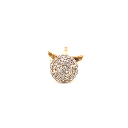 14k Gold and 2 CTW Diamond Virgin Mary Pendant