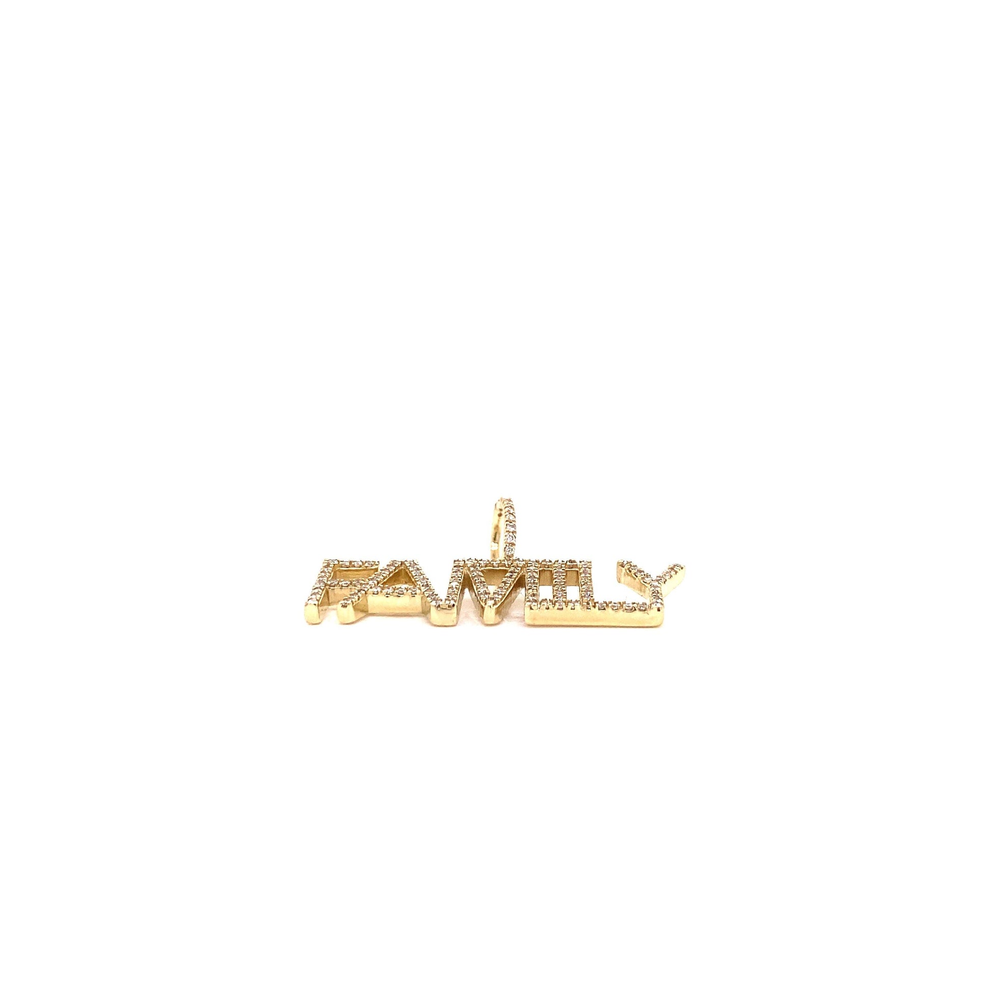 10k Gold and .50 CTW Diamond FAMILY Pendant