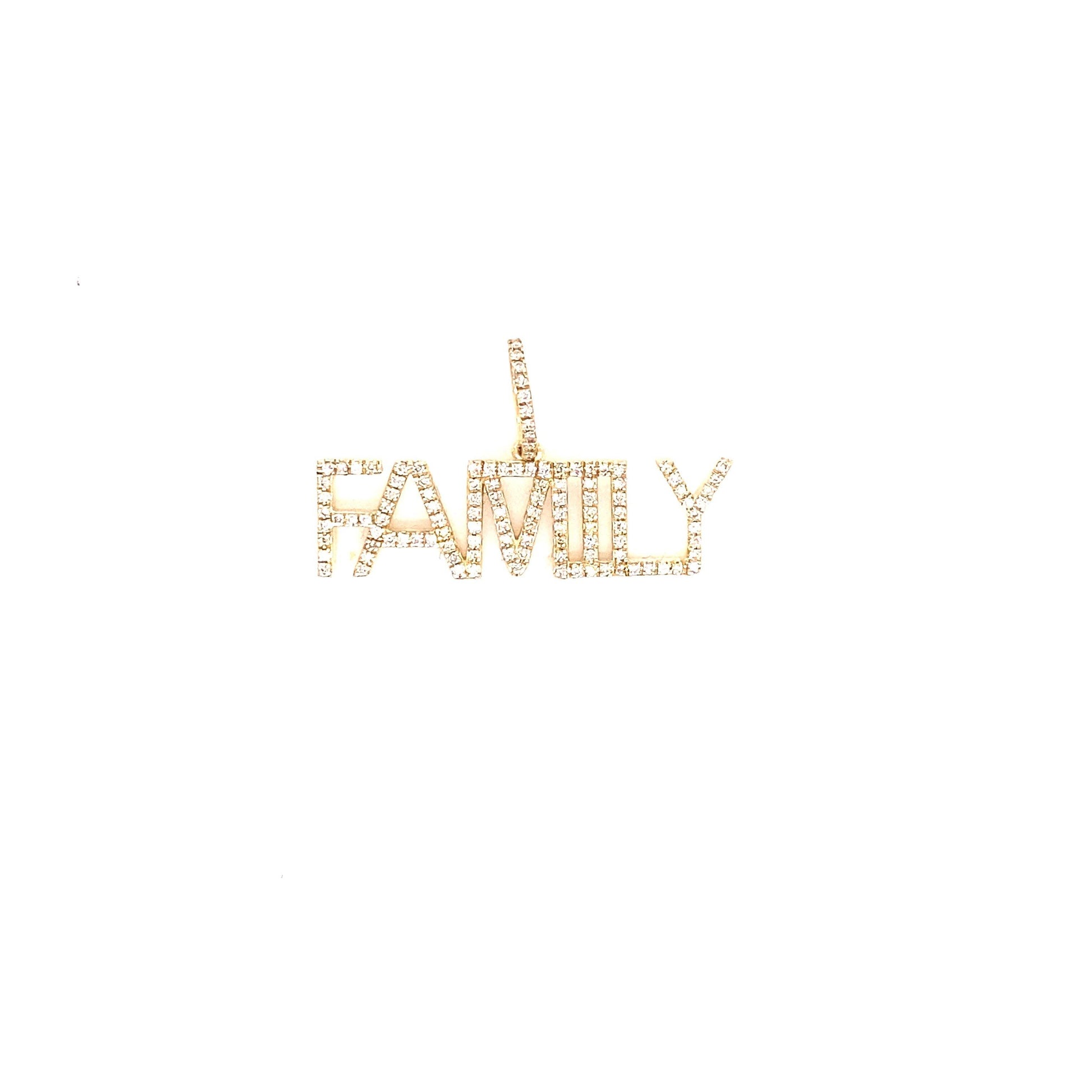 10k Gold and .50 CTW Diamond FAMILY Pendant