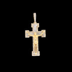 10k Gold Baguette Diamond Modern Cross