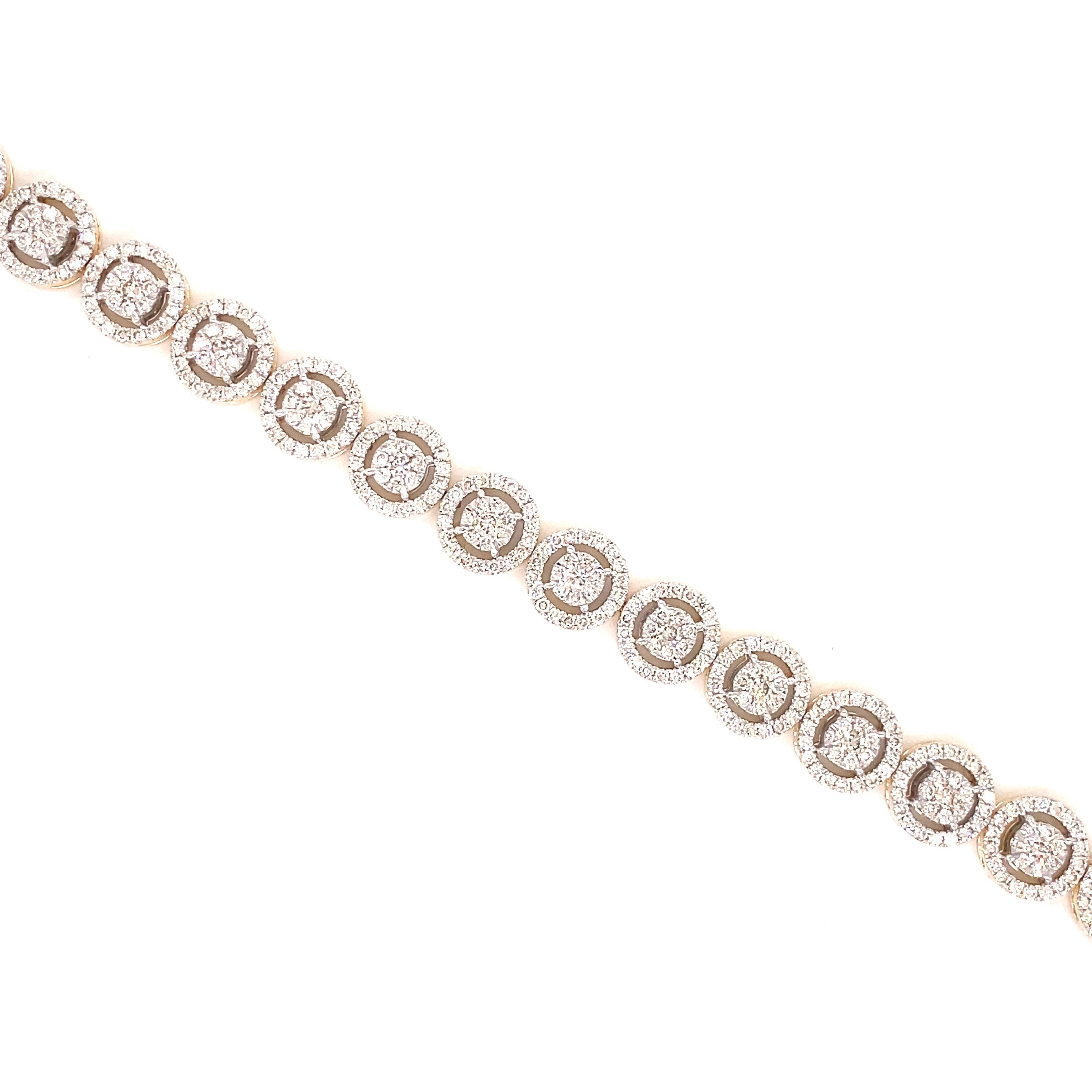 4.80 Carat Diamond Halo Bracelet - Raven Fine Jewelers
