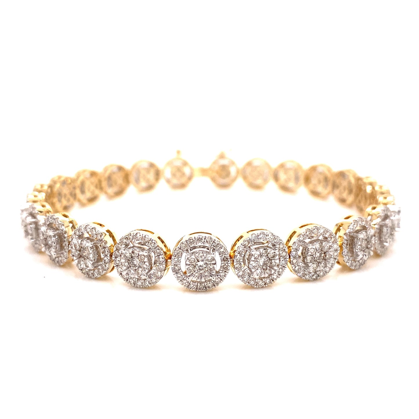 Diamond Halo Tennis Bracelet