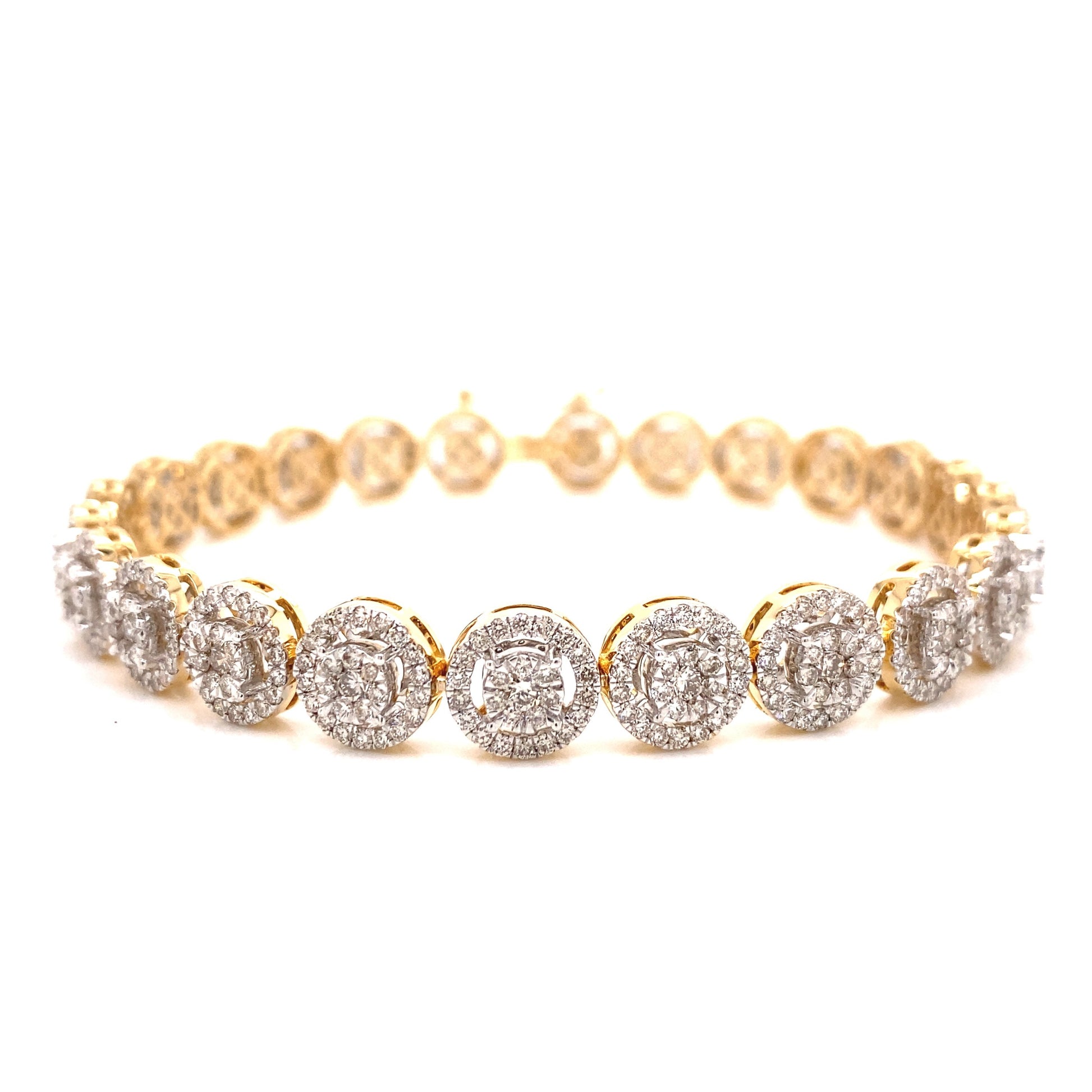 Diamond Halo Tennis Bracelet