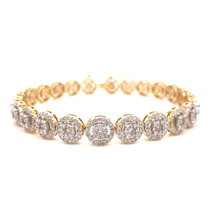 Diamond Halo Tennis Bracelet