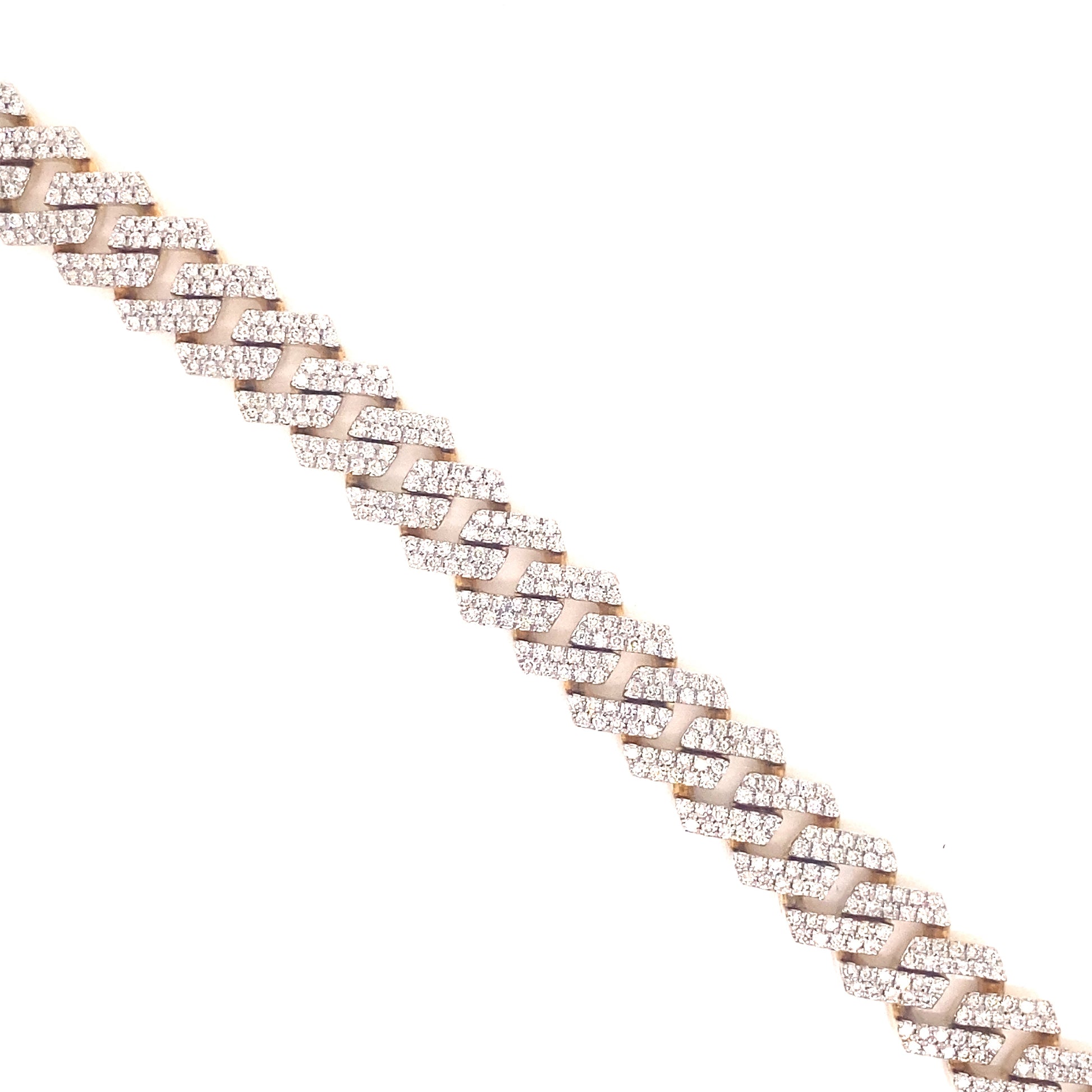 Elegant Mens Diamond Cuban Link Chain in 14k Gold