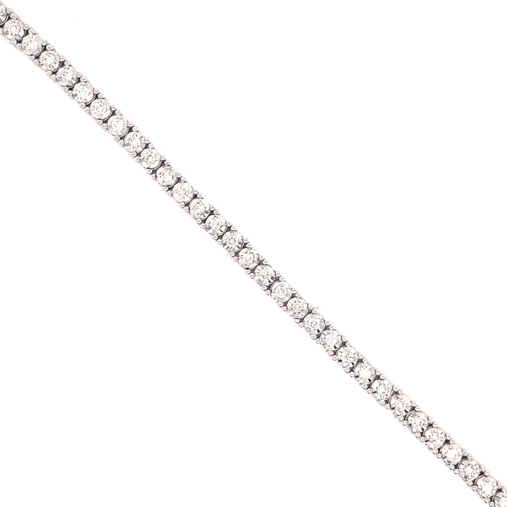 14k White Gold Prong Set Diamond Tennis Bracelet