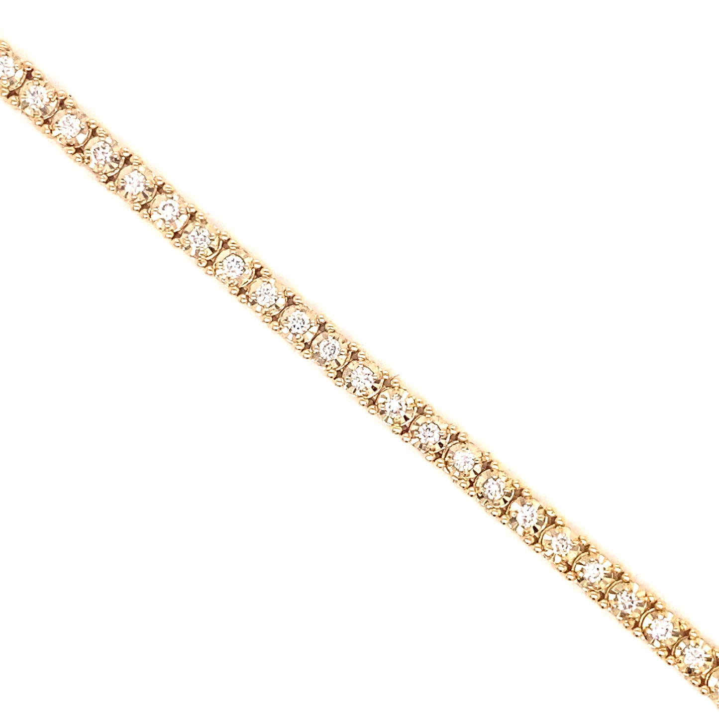 14k Gold Delicate Diamond Tennis Bracelet