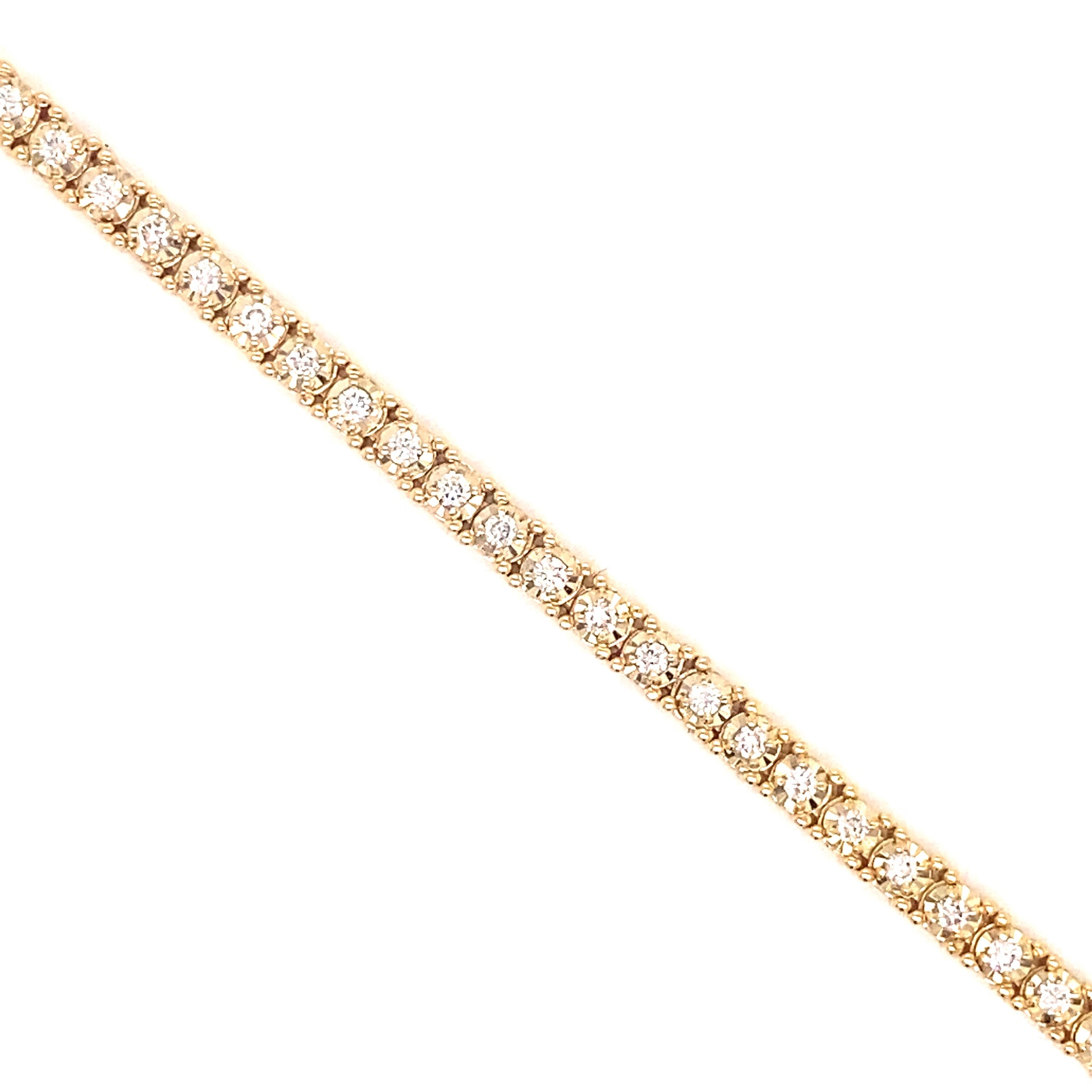 14k Gold Delicate Diamond Tennis Bracelet