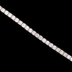 14k White Gold Round Cut Unisex Diamond Tennis Bracelet 
